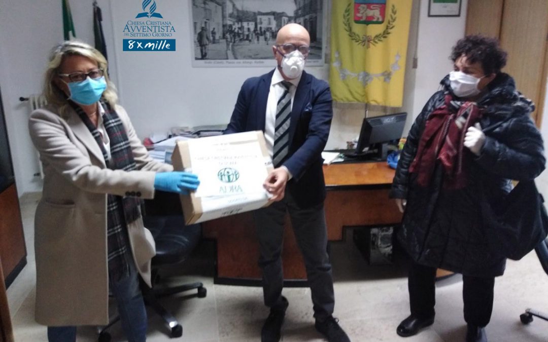 La Chiesa Avventista di Scafa dona all’Amministrazione comunale 120 mascherine